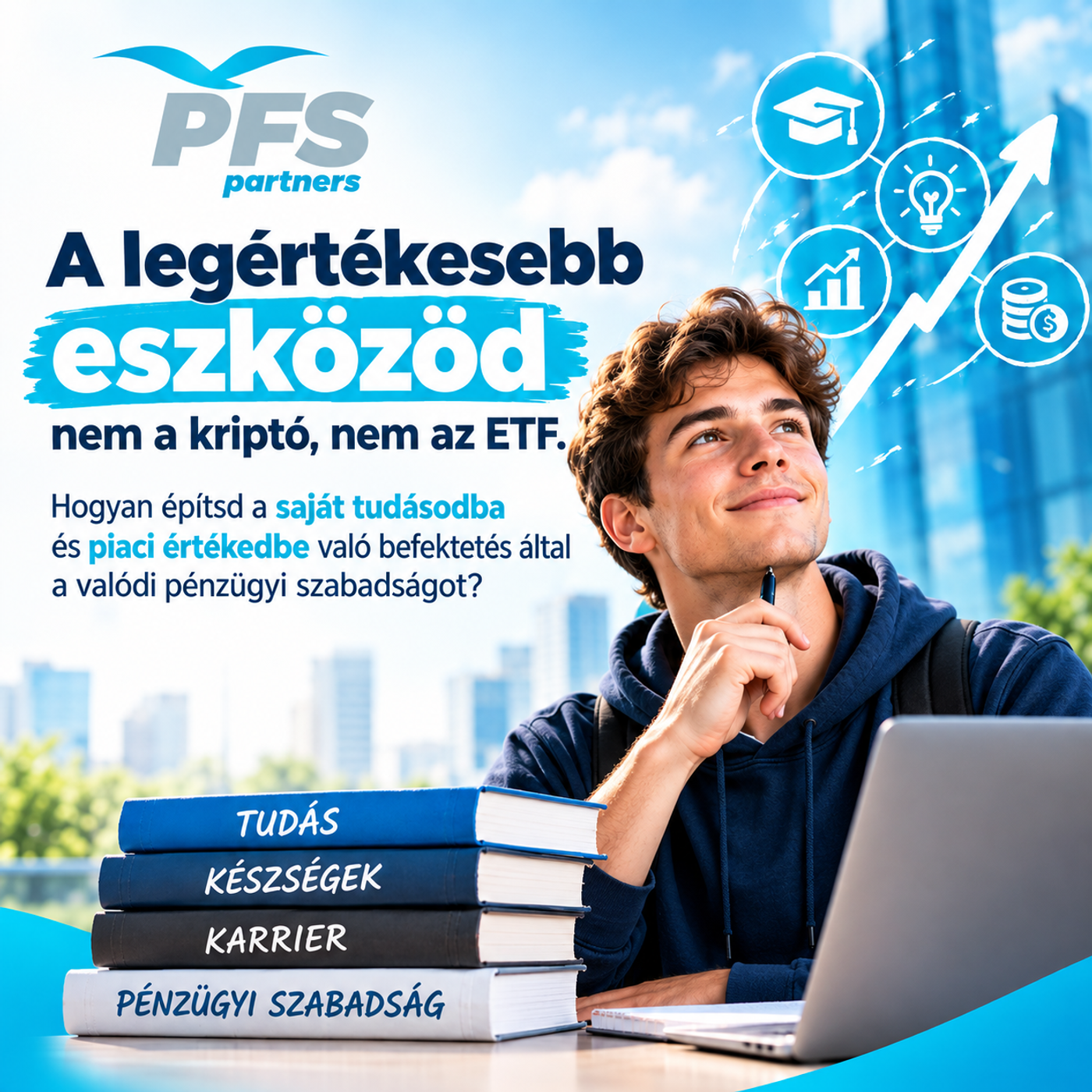 Cover zu Befektetés vagy tanulás? A fiatal generáció legértékesebb eszköze