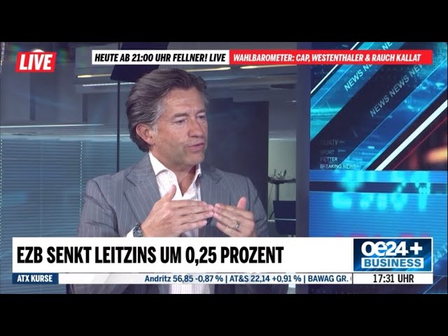 Thumbnail zu Die Europäische Zentralbank (EZB) senkt die Zinsen um 0,25 % erstmals vor den Amerikanern